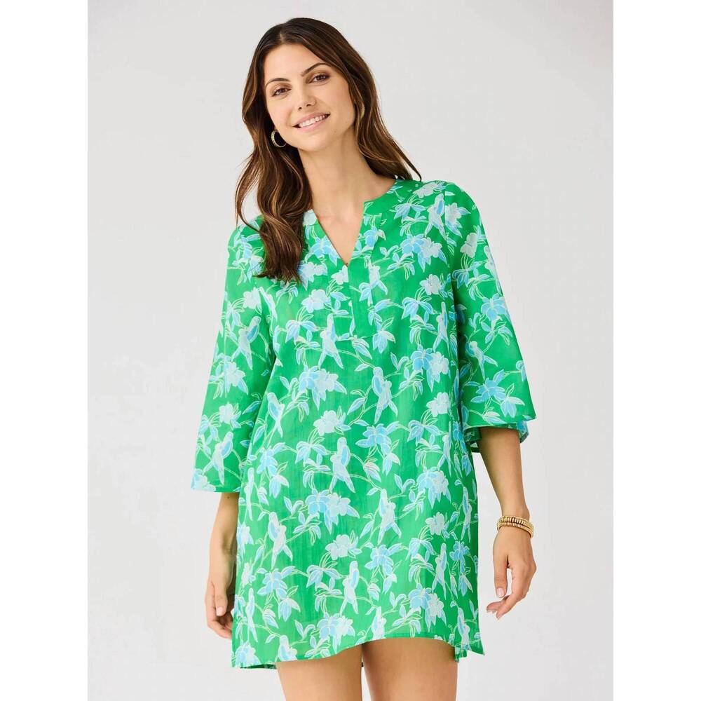 NEW MARY SQUARE elizabeth beach dress in tiki tropics